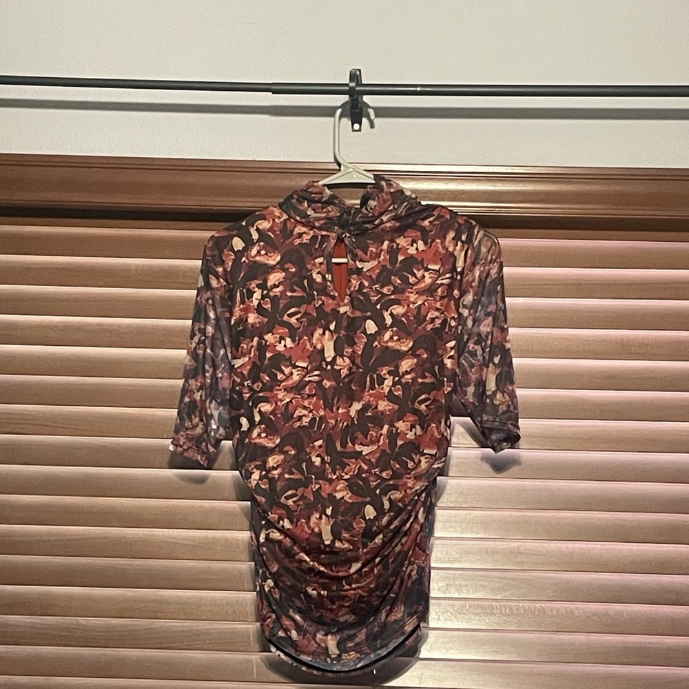 Beautiful floral blouse with ruching